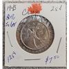 Image 1 : 1943 Canadian 25¢ 80% silver
