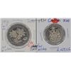 Image 1 : 1870-1970 Manitoba Centennial Dollar & 50 cent piece Part of 2020 Govt of Canada recall Hard to obta