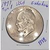 Image 1 : 1971 D USA Eisenhower Dollar Type 1  rarer Type