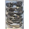 Image 1 : 6 PAIRS OF BLACK WITH CHROME ACCENT SUNGLASSES