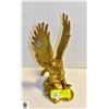 Image 1 : LARGE SOLID BRASS EAGLE STATUE ~ 10" TALL