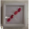 Image 1 : X4 GENUINE NATURAL RED RUBY GEMSTONES