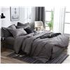 Image 1 : DOUBLE/FULL SIZED GREY MICROFIBER DUVET COVER