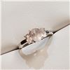 Image 1 : S84-20 SILVER ROSE QUARTZ RING SZ 6