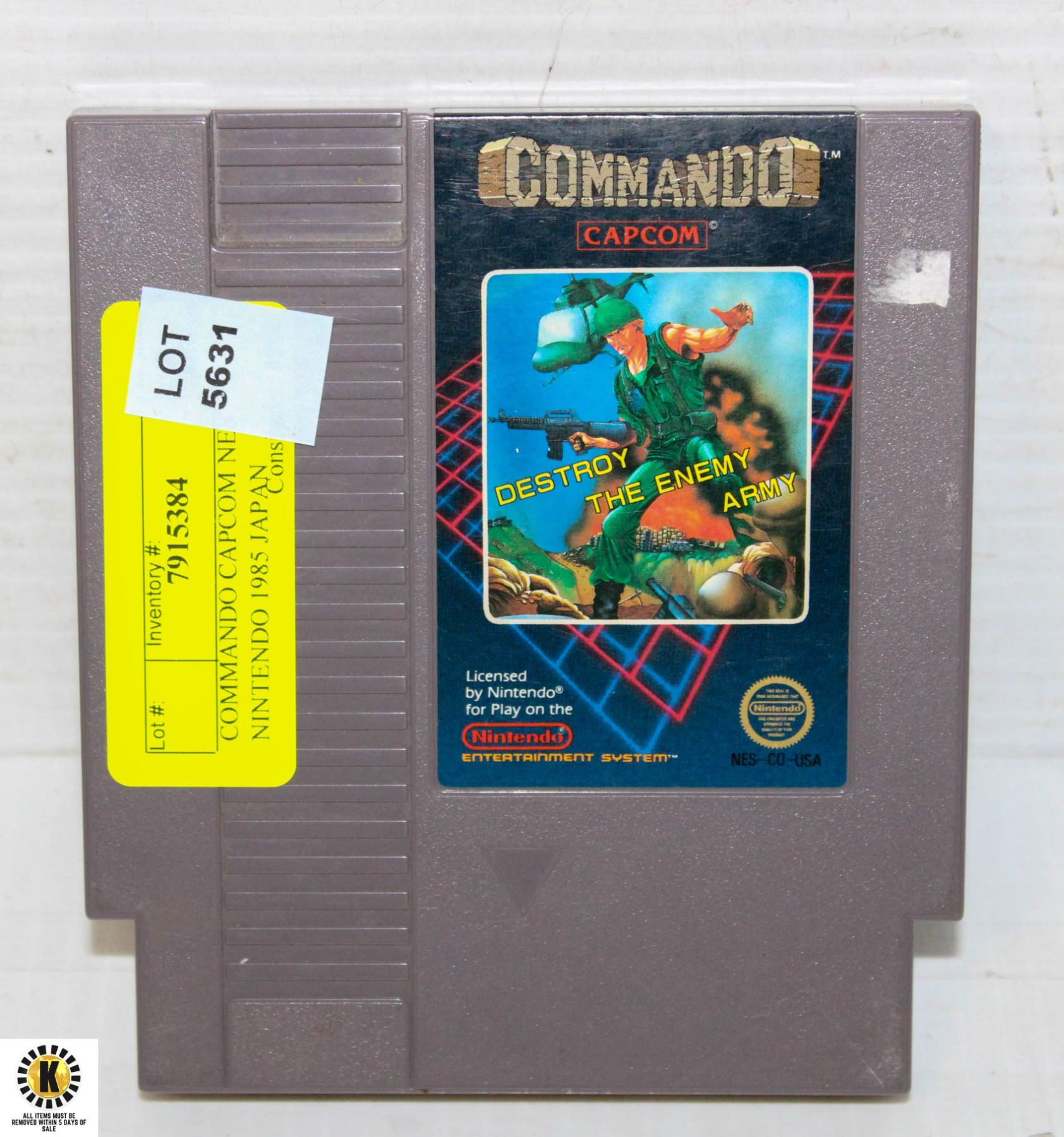 COMMANDO CAPCOM NES NINTENDO 1985 JAPAN