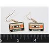Image 1 : NEW CASSETTE THEME DROP EARRINGS METAL