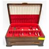 Image 1 : 1930/1940'S SILVERWARE BOX WITH SOME CUTLERY