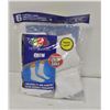 Image 1 : WHITE CREW SOCKS, SIZE 6-12,6-PACK,FRUIT OF THE