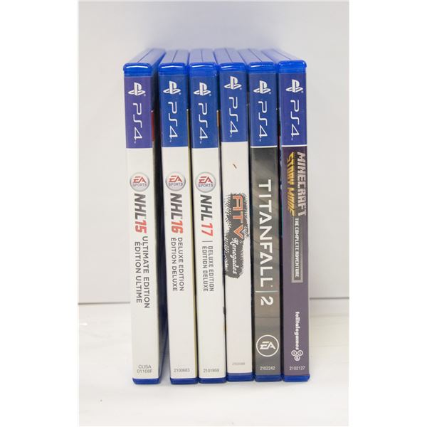 SET OF 6 PS4 GAMES
