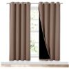 Image 1 : NEW 2PCS NICETOWN COMPLETELY SHADED TAUPE CURTAINS