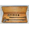 WOOD AUGER IN VINTAGE ORIGINAL WOOD BOX