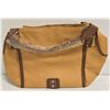 Image 1 : TWO TONE BROWN LEATHER SHAGWEAR TOTE