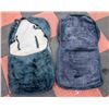 Image 1 : LOT OF 2 DARK BLUE SHERPA STYLE SEAT COVERS