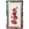 Image 1 : NEEDLE POINT FRAMED FLOWER PICTURE 32" LONG