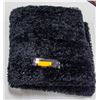 Image 1 : NEW UNBOXED BLACK PLUSH AREA RUG WITH NONSLIP BASE 81x61"