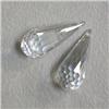 Image 1 : 20 CTS PAIR OF CUBIC ZIRCONIA BRIOLETTE 18x7 MM - TOP DRILLED