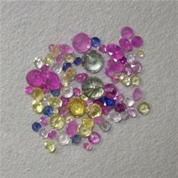5.00 CTS LOT OF MULTICOLOR ROUND SAPPHIRES