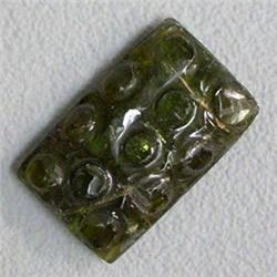 12.64 CTS CARVED TOURMALINE 19x11 MM