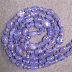 38.30 CTS SAPPHIRE STRAND 4-2.5 MM - 16 INCHES