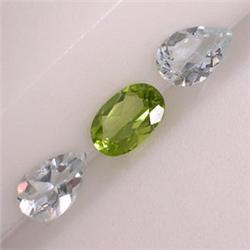 1.10+ CTS MIXED LOT OF TOPAZ AND PERIDOT - PERFECT FOR A 3 STONE RING