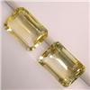 Image 1 : 12 CTS PAIR OF EMERALD CUT BICOLOR CITRINE 14x10 MM