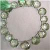 Image 1 : 155 CTS GREEN AMETHYST TEAR DROP STRAND 16-12 MM