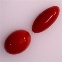 4.65 CTS LOT OF OVAL NATURAL ITALIAN CORAL CABOCHONS