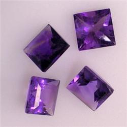 4.10 CTS LOT OF SQUARE CUT AMETHYST 6x6 MM