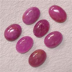 6.01 CTS LOT OF OVAL RUBY CABOCHONS 7x5 MM