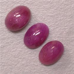 3.50 CTS LOT OF OVAL RUBY CABOCHONS 7x5 MM