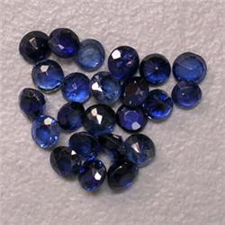 2.01 CTS LOT OF ROUND BLUE SAPPHIRES 2 MM