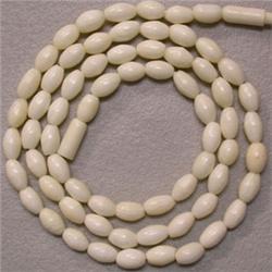 5.5x3.5 MM VINTAGE IVORY NECKLACE - 16 INCHES