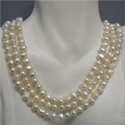 9STRAND6 MM FRESH WATER PEARL INFINITY STRAND 64 INCHES