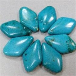 29x18 MM LOT OF STABILIZED TURQUOISE BEADS - FULL DRILLED