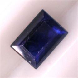 0.60 CTS EMERALD CUT SAPPHIRE 5x3 MM - NATURAL COLOR