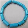 Image 1 : 15x8 MM LOT OF CYLINDER SHAPED STABILIZED TURQUOISE BEADS - FULL DRILLED