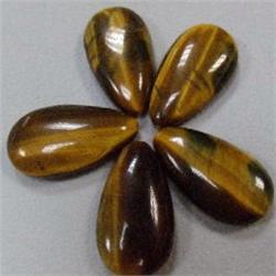 39x16 CTS LOT OF TIGER EYE TEAR DROPS - FULL DRILLED