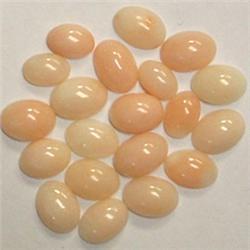 12 CTS LOT OF NATURAL ITALIAN CORAL CABOCHON 6x4 MM