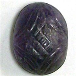 9.29 CTS CARVED AMETHYST CABOCHON 17x12 MM