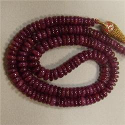 200 CTS GRADUATED RUBY RONDELLES CABOCHON STRAND - INCLUDED