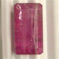 6.10 CTS EMERALD CUT PINK TOURMALINE 15x8 MM - INCLUDED