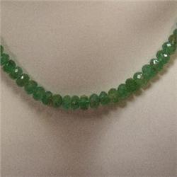 81 CTS GRADUATED EMERALD RONDELLES STRAND - INCLUDED