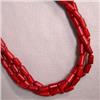 Image 1 : 9x7 MM THREE STRAND OF BAMBOO CORAL - 16 INCHES