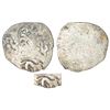 Image 1 : Ancient India: Archaic silver punch-marked coin - middle Ganges valley region, 'Jakhania hoard' type