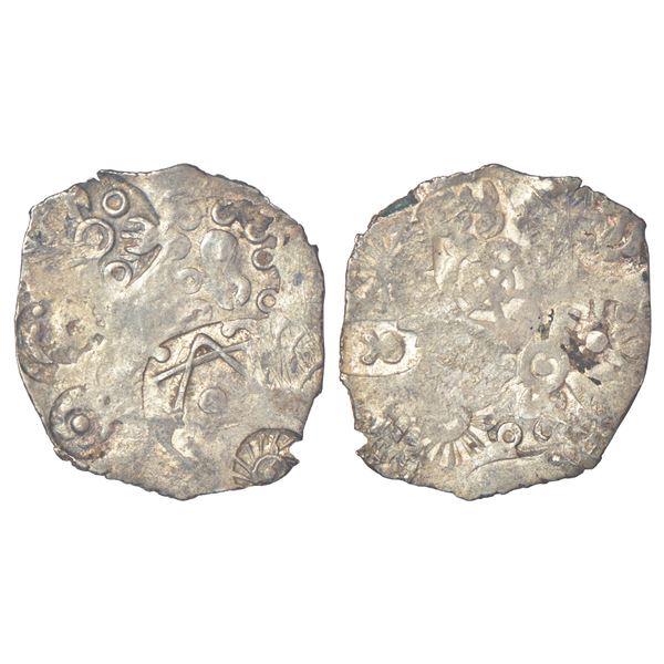 Ancient India: Imperial Magadhan silver punch-marked Karshapana coin - (c.400-350 BC), GH series I, 