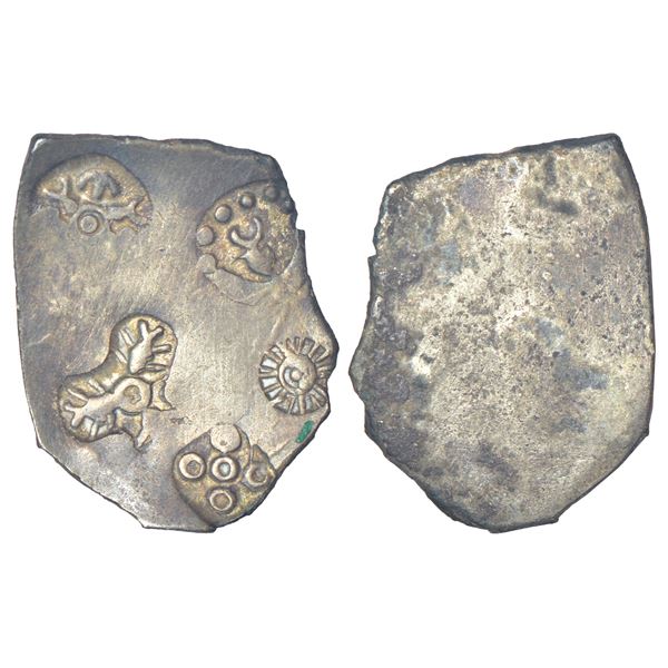 Ancient India: Imperial Magadhan silver punch-marked Karshapana coin (c.400-350 BC) - GH series I, n