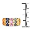 Image 3 : Plated 14KT Yellow Gold 3.27 Carat Multi Color Gemstone Ring