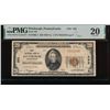 1929 $20 Pittsburgh PA National PMG 20