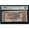 Image 1 : 1864 $10 T-68 Confederate PMG 62EPQ