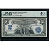 1899 $2 Mini Porthole Silver Certificate PMG 40